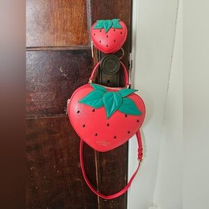 Kate Spade Strawberry Purse with matching Coin Purse
